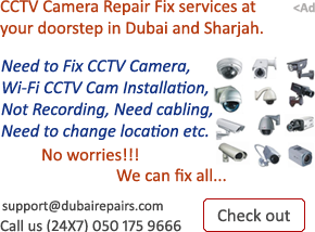 Wireless CCTV Camera Repair Fix Services in Sharjah