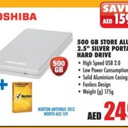 Toshiba Silver Portable Hard Drive dubai