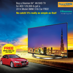 Hisense 84\" 4K Ultra HD TV Speccial Gitex offer at Sharaf DG in Dubai UAE