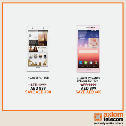 Huawei P6 & Huawei P7 Nancy Smartphones Best Offer at Axiom