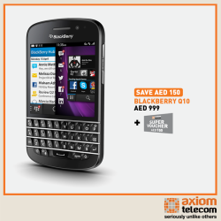 Blackberry Q10 Smartphone Amazing Offer at Axiom