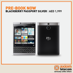 Pre-book BlackBerry Passport Silver Smartphone at Axiom