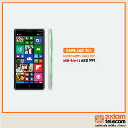 Microsoft Lumia 830 Smartphone Offer at Axiom