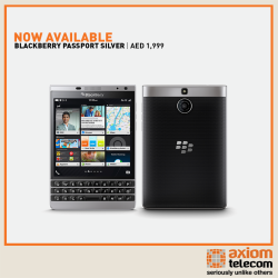 Blackberry Passport Silver available at Axiom