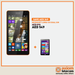 Microsoft Lumia 535 Dual Sim Smartphone Wow Offer at Axiom Online Store