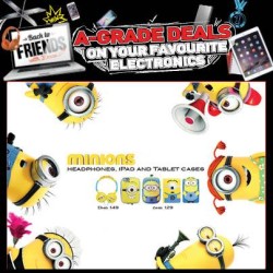 Minion Headphones and iPad cases Offer at Emax