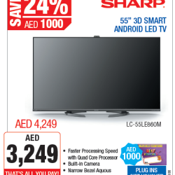 Sharp 55\" 3D LED Smart TV Amazing Offer at Plug Ins