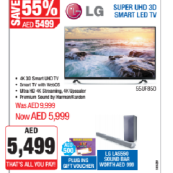 LG 55UF850 UHD 3D LED Smart TV Offer at Plug Ins