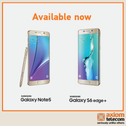 Samsung Galaxy S6 Edge Plus & Note 5 Offer at Axiom