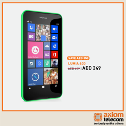Nokia ‪‎Lumia‬ 630 Smartphone Killer Offer at Axiom