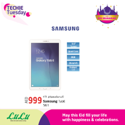 Samsung Galaxy TabE 561 Tablet Available at LuLu Hypermarket