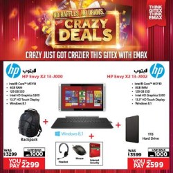 HP Envy X2 13-J000 & 13-J002 Laptops Offer at Emax