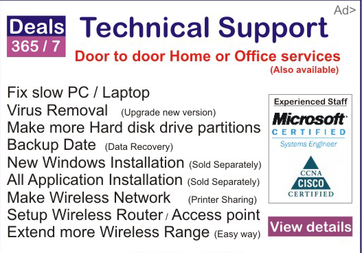 Technical support for Laptop
